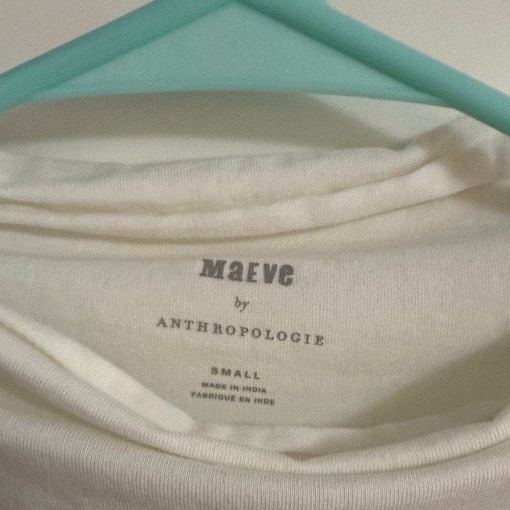 Anthropologie White Sleeveless Muscle Tee - Picture 2 of 3